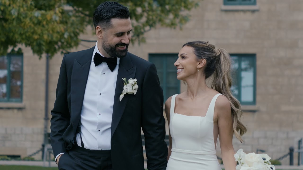 Still from Sydney & Matt's wedding film at Hotel X.