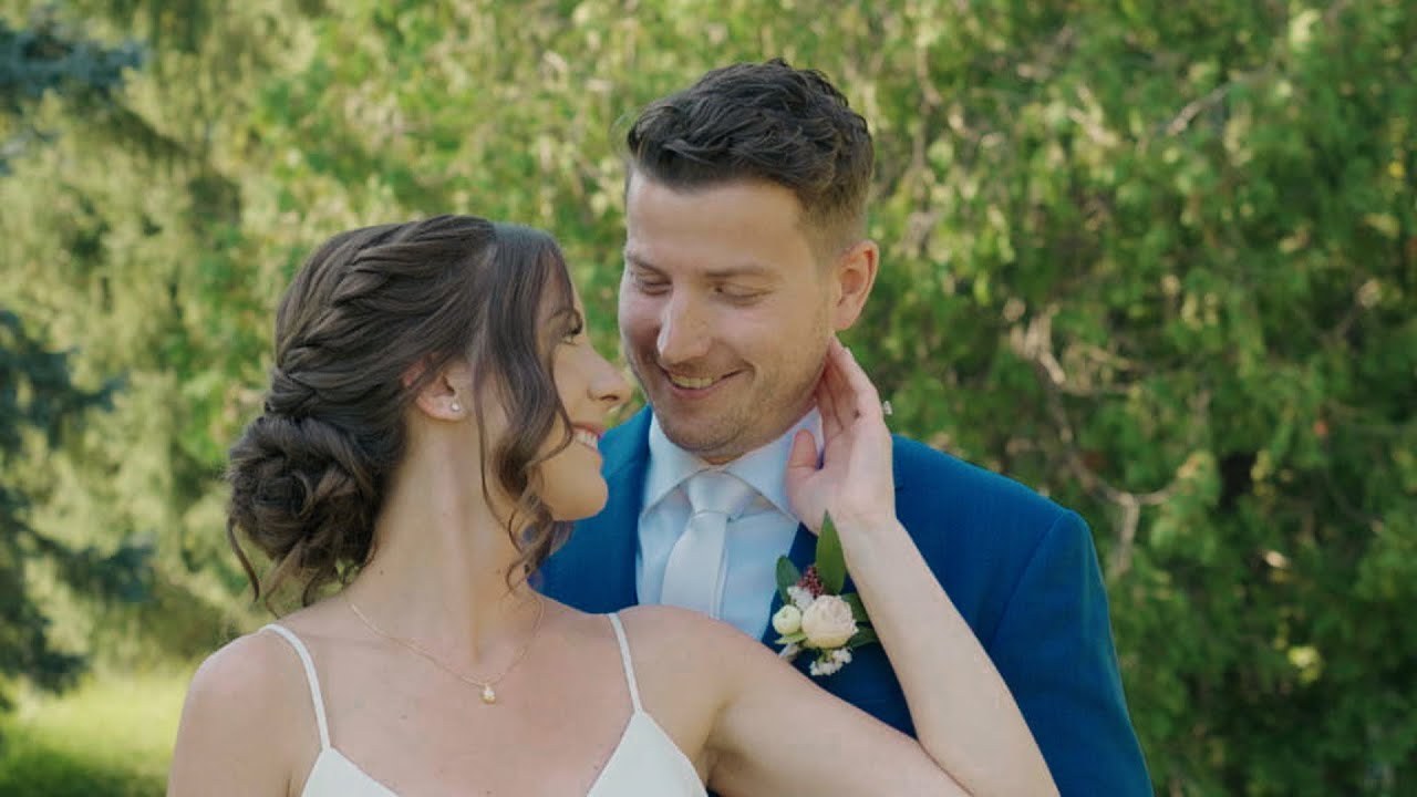 Still from Kayley & Jamie's wedding film at the London Hunt and Country Club.