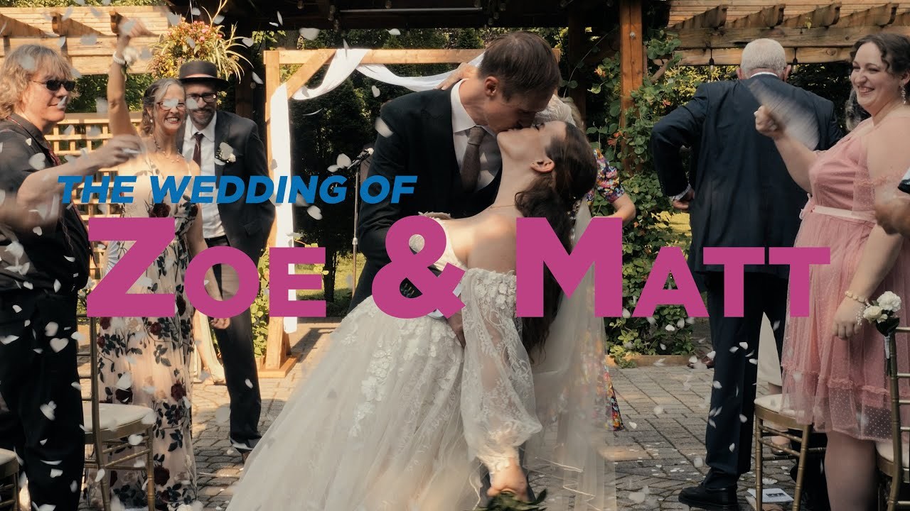 Still from Zoe & Matt's wedding film at Madison Greenhouse.